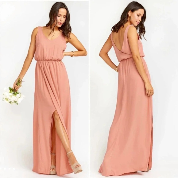 Show Me Your MuMu Kendall Maxi Dress in Rustic Mauve Crisp Women’s Size XL - Picture 1 of 9